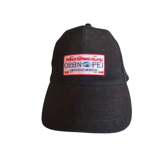 Prince Edward Island Embroidered Black Baseball Cap With Adjustable Strap - Picture 1 of 8